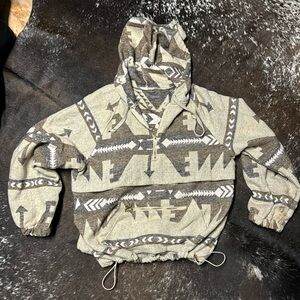 Western half zip hoodie